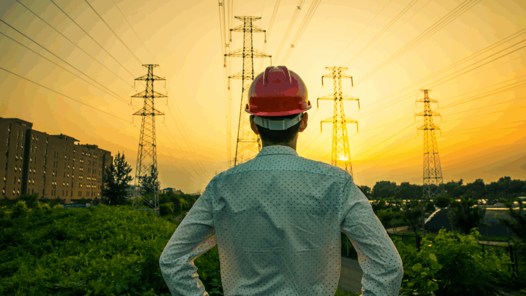 Transmission line representing electrical engineering concepts for EEE job preparation course in Bangladesh